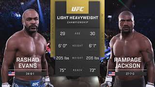 Quinton Rampage Jackson Vs Rashad Evans  No Commentary [upl. by Demetri133]