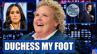 Fortune Feimster ROAST Megs Request To Be Adressed DITCHESSAt The Tonight ShowU ARE NOT ROYALTY [upl. by Odel]