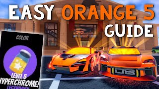 HOW TO GET ORANGE HYPERCHROME LEVEL 5 EASILY in Roblox Jailbreak [upl. by Gula]