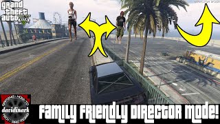 GTA V  Family Friendly Free Roaming DIRECTOR MODE Kid Friendly GTA V [upl. by Ahsinrev]