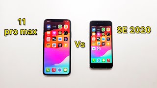 iPhone 11 Pro max vs iPhone SE 2020 speed test  in 2024 [upl. by Oxford]