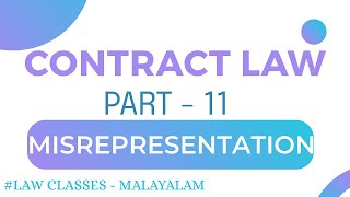 11CONTRACT LAWMALAYALAM CLASSESletslearnsmartcmaMISREPRESENTATIONCMA INTERLAW [upl. by Atteoj24]