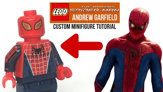 LEGO AMAZING SPIDERMAN  Andrew Garfield Custom Minifigure Tutorial [upl. by Hsiri]