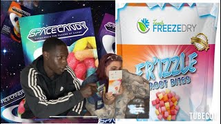 Trying Freeze Dried CANDY Taste Review of Space Candy Sour Alien Worms amp Frozen Frizzle Bites [upl. by Haleeuqa689]