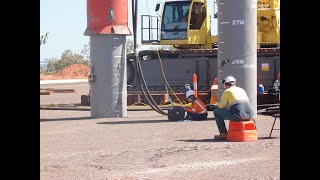 Part 3A JETTY Construction of ICHTHYS  INPEX LNG Onshore Project  Piling for Jetty Abutment [upl. by Eillehs]