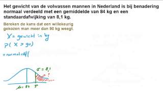 Normale verdeling  Kansen berekenen [upl. by Shutz]