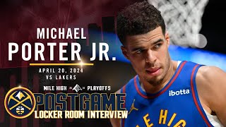 Michael Porter Jr Full Postgame Locker Room Interview vs Lakers 🎙 [upl. by Leuqar]