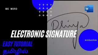 How to make Electronic Signature  Tamil [upl. by Annatsirhc873]