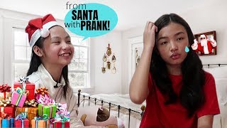 WHAT WE GOT FOR CHRISTMAS FROM SANTA with PRANK  Aurea amp Alexa [upl. by Lashoh293]