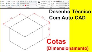 Desenho Técnico com Auto CAD  Cotas Dimensionamento [upl. by Natrav]