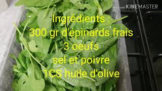 Recette omelette aux épinards du potager  le potager Saumurois [upl. by Yennek]