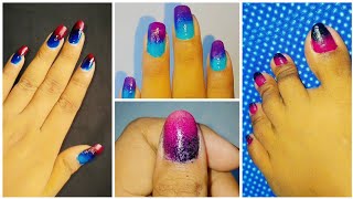 4 easy ombre nail art at home  nail art competition nailart easynailart youtubevideo [upl. by Ahsahtan294]