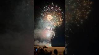 Fête Nationale du 14 juillet  feu dartifice Ouistreham beach ⛱️  Normandy  France 🇫🇷 [upl. by Paresh146]