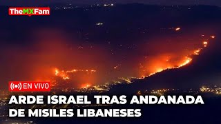 ARDE ISRAEL INCENDIOS MASIVOS EN BEN GURION TRAS MISILAZOS DE LIBANO  TheMXFam [upl. by Maury477]