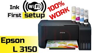 First Setup and Wifi Connection Epson L3150 Indonesia English subtitle [upl. by Jerome]