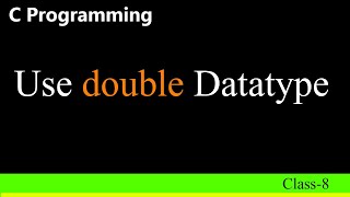 Use of double in c programming [upl. by Negeam227]