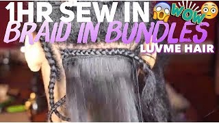 Braid In Bundles 1HR Weave Technique LUVME Hair [upl. by Iman449]