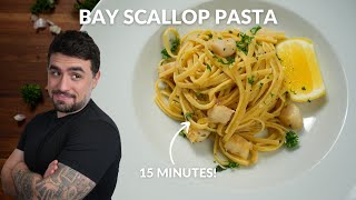 I Made The Best Bay Scallop Pasta Ever [upl. by Aslin]