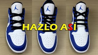 3 Formas INCREIBLES de amarrar tus Cordones en JORDAN 1 New Ways How to Lace NIKE AIR JORDAN 1 [upl. by Willi]