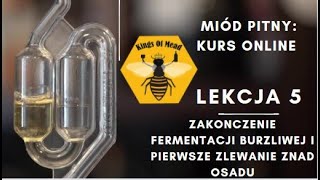 quotJak robić miód pitnyquot  kurs online LEKCJA 5 quotZakończenie fermentacji burzliwej i zlewanie miodu [upl. by Ellinehc]