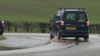 Flooding Collyland Roundabout Clackmannanshire Scotland UK [upl. by Anire]