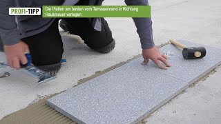 Häusler GesmbH Verarbeitungsvideo  Verlegung LeichtReinplatten Beton mit vollflächiger Verklebung [upl. by Kahlil]