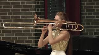 Guy Ropartz  Piece for trombone and piano  Polina Tarasenko [upl. by Burget78]