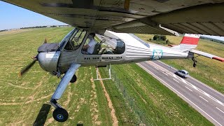 PZL 104 Wilga Landing Practice [upl. by Arlan]