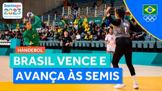 JOGOS PANAMERICANOS  BRASIL VENCE CUBA POR 49 X 11 E AVANÇA PARA AS SEMI FINAIS NO HANDEBOL [upl. by Inaffets478]