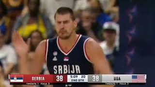 Usa vs serbia olympic basketball 2024 SEMIFINAL FULL GAME [upl. by Einahteb625]