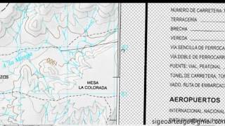 Lectura de Elementos de una carta Topográfca INEGI [upl. by Eked]