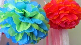 Tissue Pom Pom Tutorial [upl. by Fregger34]