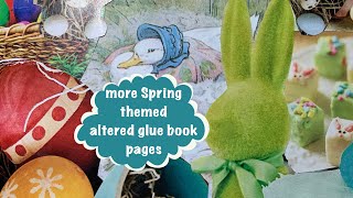 more glue book fun with Springtime animal friends amp eggs galore in the Beatrix Potter altered book [upl. by Saile]