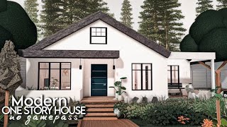 BLOXBURG Modern One Story House Build  no gamepass 60k ♡ [upl. by Ayikan662]