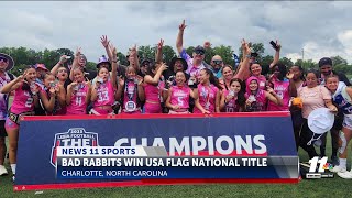 BAD RABBITS WIN FLAG FOOTBALL NATIONAL TITLE [upl. by Anaillil]