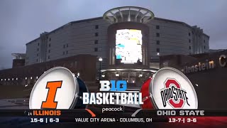 BIG 10 Basketball on Peacock intro  14 Illinois  Ohio State  13024 [upl. by Naloj889]