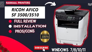 How to install Ricoh Afico SP 35003510 Driver installation 2024  ricoh sp 3500 photocopier 2024 🔥 [upl. by Anniken]