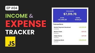 Create an Expense Tracker with JavaScript [upl. by Nylorac]