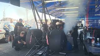 Nitrolympix 2024 Top Fuel Start up and nitro moment sound and power [upl. by Nojram]