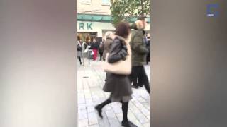 Adorable Elderly Couple Dance In Street [upl. by Graf]