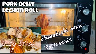 PORK BELLY LECHON ROLL  HANABISHI OVEN  ROTISSERIE [upl. by Aiket]