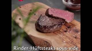 RinderHüftsteaks sousvide [upl. by Ellehsyt]