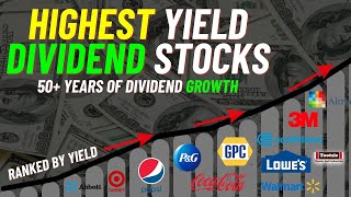 Highest Dividend Yield Stocks with 50 Years of Dividend Increases [upl. by Ehav375]