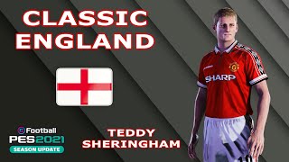 T SHERINGHAM facestats Classic England How to create in PES 2021 [upl. by Leugimsiul]