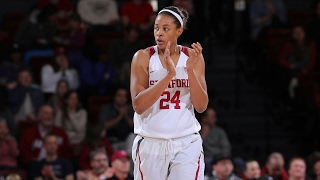 Erica McCall hits clutch 3rd quarter buzzerbeating 3pointer for Stanford [upl. by Keelia782]