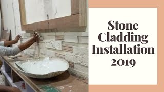 Stone Cladding installation Guide  How To Install Natural Stone Wall Tiles [upl. by Nnylirak463]