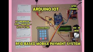 ARDUINO IOT RFID Based Mobile Payment System GSMGPRS Network [upl. by Madelyn160]