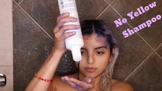 Best Shampoo to Tone Blond Hair  Fanola No Yellow Shampoo Review [upl. by Gitel]