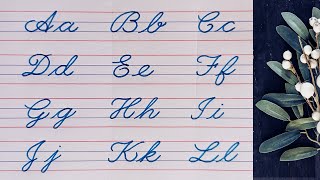 How to write English Capital and small letters in four lines  Cursive handwriting A to Z [upl. by Adnohs]