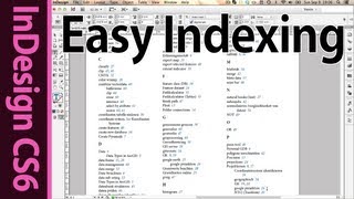 InDesign cs6 Indexing  Tutorial on how to create an Index for your Book [upl. by Raychel400]